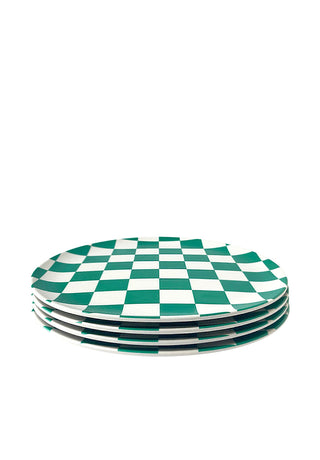 Green Check Side Plate