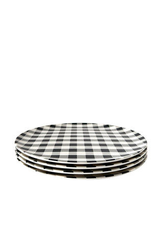 Gingham Black Side Plate