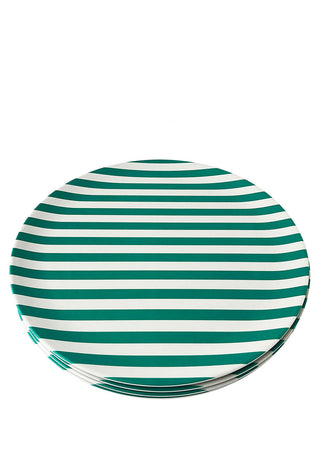 Green Stripe Dinner Plate
