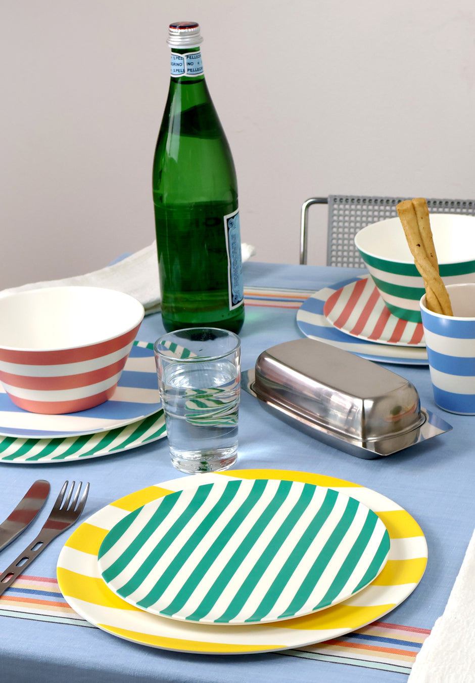 Green Stripe Side Plate – Xenia Taler
