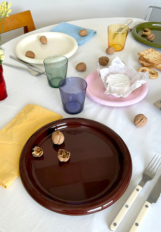 Rolli Dinner Plate in Chocolate - Set of 4