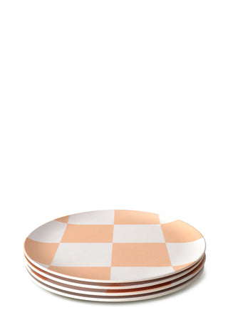 Pink Check Side Plate