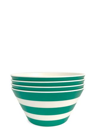 Stripe Bowl Green - Set of 4