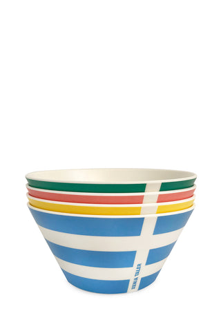 Stripe Bowl Assorted Colours - Set of 4