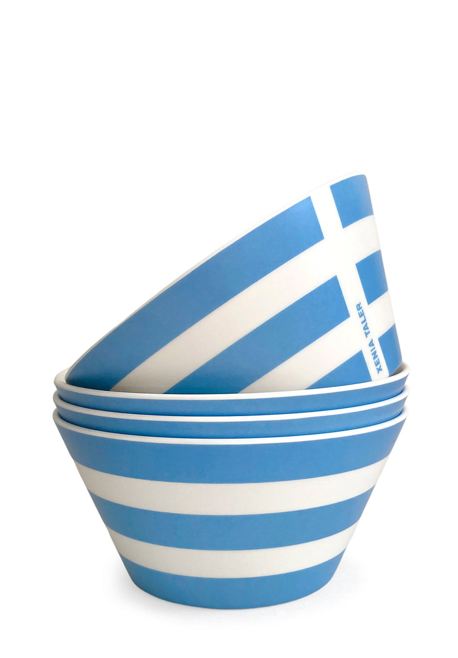 Stripe Bowl Blue - Set of 4 – Xenia Taler