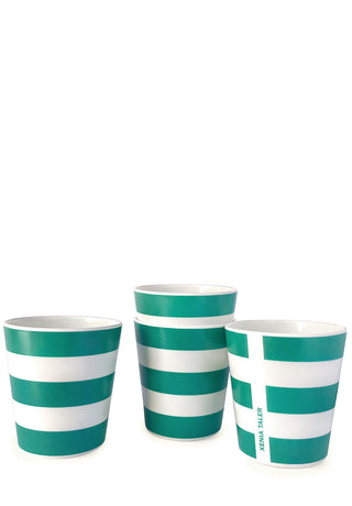 Stripe Cup Green - Set of 4