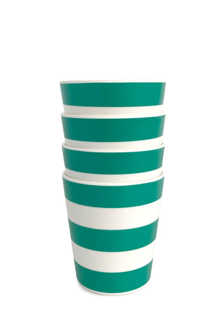 Stripe Cup Green - Set of 4