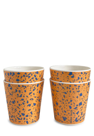 Terrazzo Cup Orange - Set of 4