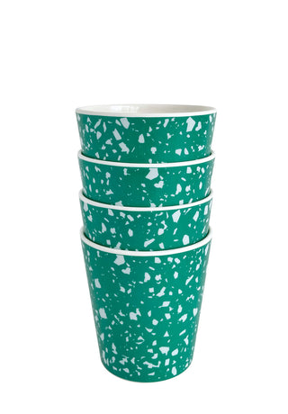 Terrazzo Cup Green - Set of 4