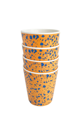 Terrazzo Cup Orange - Set of 4